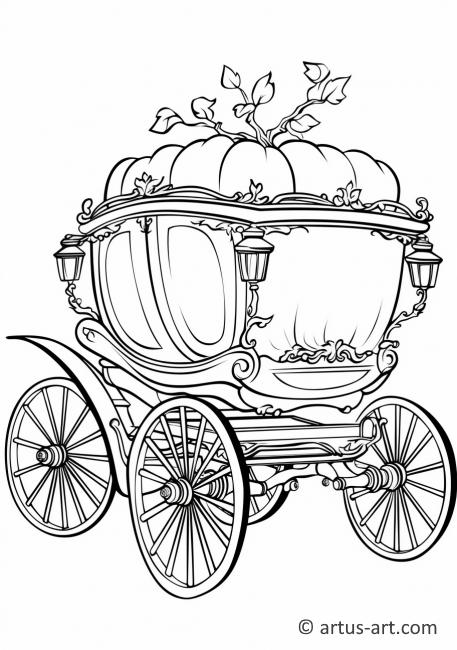 Peach Carriage Coloring Page
